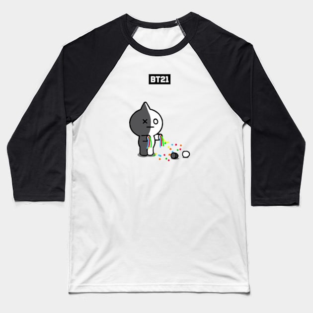 bt21 bts exclusive design 36 Baseball T-Shirt by Typography Dose